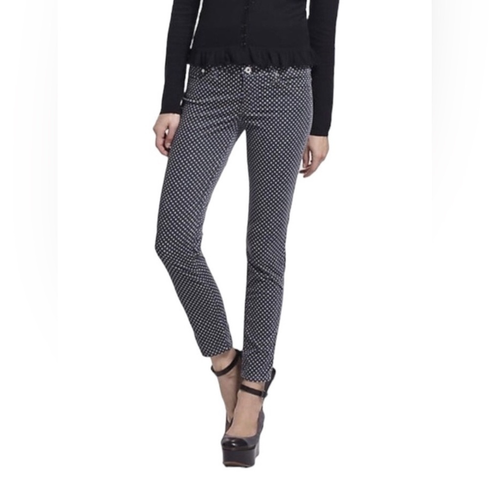AG Gray Polka Dot Stevie Ankle Pants in Sz 29 R corduroy